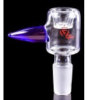 Chill Glass - 14mm 14mm Dry Herb Bowl w/ Built-in Screen - Blue