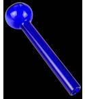 6" Blue Jumbo Glass Oil Burner Pipe