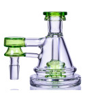 The Pyramid - 14mm Mini Bubbler Showerhead Ash Catcher - Green