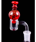 Dichroic Ball Carb Cap - Red