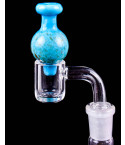 Dichroic Ball Carb Cap - Aqua