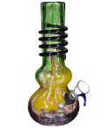 8" Wire Wrap Bong - Double Bubble - Beautiful Color Drop