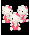 Kawaii Kitty Glass & Vinyl Bong – 3-Piece Set