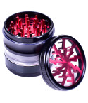  The Static - Lightning Four Piece Grinder w/ Large Window - 63mm - Black
