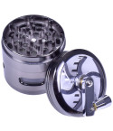 The Cracker - Four Piece Hand Cranked Grinder w/ Window - Black Nickel
