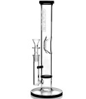 Grav® - Straight Base W/ Disc Water Pipe - Black Accent