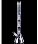 Bong Tower - 18" Triple Showerhead Perc Bong - Teal