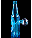 6" Colored Beer Bottle Glass Dab Rig Bong Oil Burner