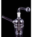 Coffee Cup Shape Oil Rig w/ Oil Burner Pipe