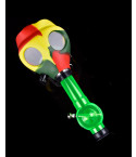 Gas Mask Pipe Bong - Includes Acrylic Water Pipe - Full Set - Rasta B