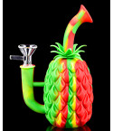 Pinesmoke - 7" Silicone Pineapple Bong - Rasta