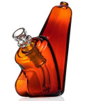 Twisted Smoke - Grav® Wedge Bubbler - Amber