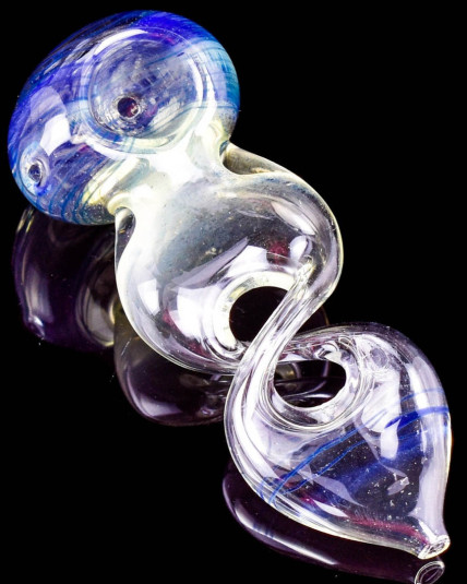 4" Twisted Serpent Glass Pipe - Double Helix