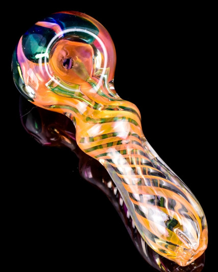 Dream Weaver - 3.5” Fumed Color Changing Swirled  Design Hand Pipe