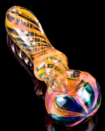 Dream Weaver - 3.5” Fumed Color Changing Swirled  Design Hand Pipe
