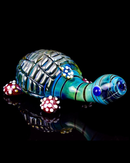 Ninja Turtle - 5" Hand Blown Designed Turtle Animal Glass Hand Pipe