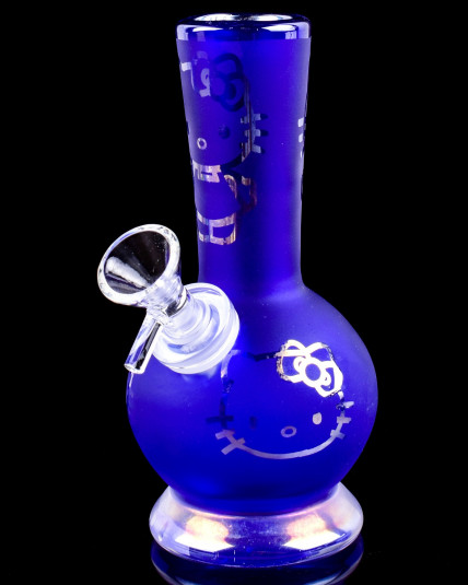 The Meowgical - Cute Kitty Round Bottom Beaker Bong - Purple