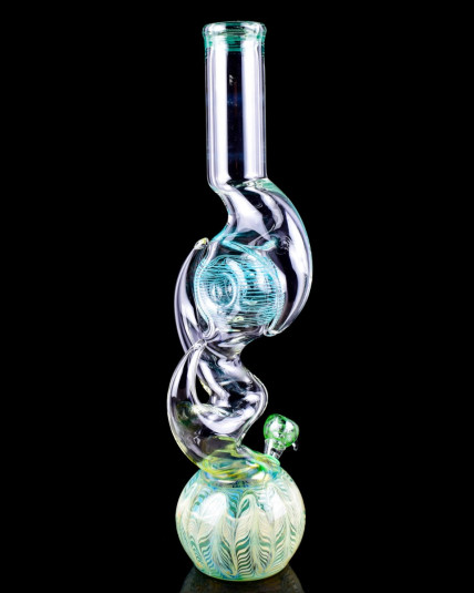16" The Milky Way Double Horned Thick Glass Zong Bong