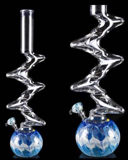 21" Monster Zong Water Pipe - Pentakinked Double Zong