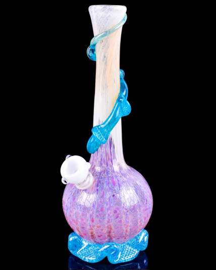 The Glorious - 12" Dual Frit Wire Wrap Vase Bong - Lollipop