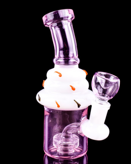 7” Slurpee Donut Cup Bong - Pink Vanilla