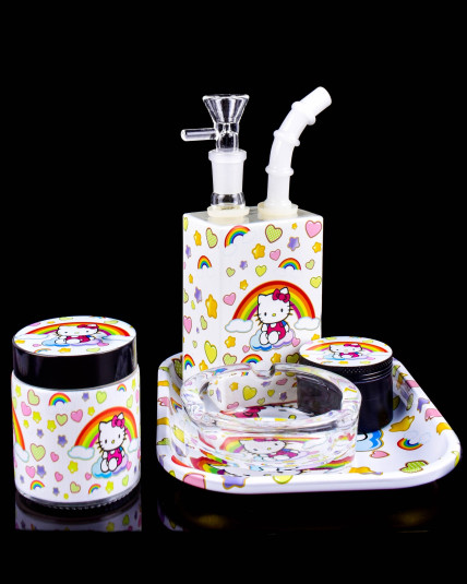 Kawaii Kitty Rainbow Bliss Juice Box Bong Set