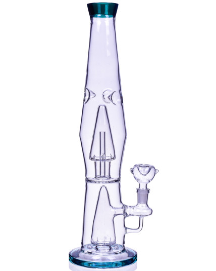 Magic Lamp - 14" Showerhead Perc Bong - Winter Green