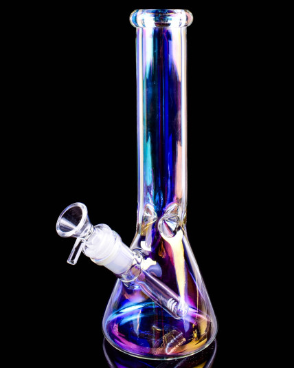 Aurora Glow Iridescent Beaker Bong