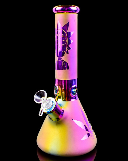 Cosmic Craze - Rick and Morty Iridescent Beaker Bong