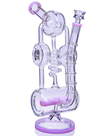 The Maze - Lookah® - 13" Spiral Coil Perc Recycler Bong - Pink