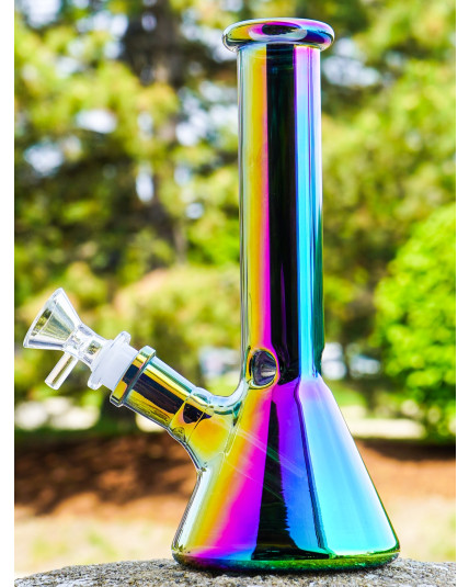 8" Iridescent Color Change Beaker Bong - Rainbow