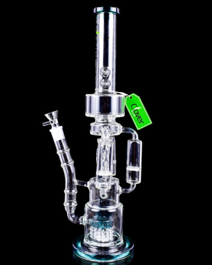 The Rarest - Clover Glass - 20" Triple Chamber Bong with Cyclone Perc