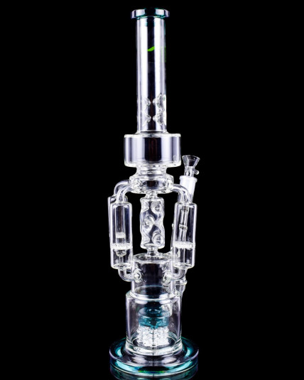 The Rarest - Clover Glass - 20" Triple Chamber Bong with Cyclone Perc