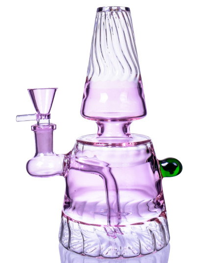 The Nostalgia - Colorful Lava Lamp Beaker Bong - Pink