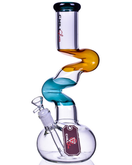 The Intimidator - Chill Glass -14" Double Zong Bong