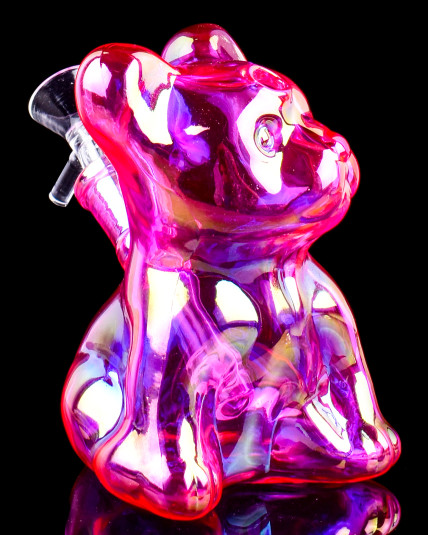Cute Puppy Bong/Dab Rig - Iridescent Pink