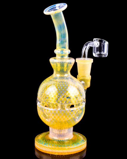 Mother Ship Bubble Trap Swiss Faberge Egg Perc - Amber