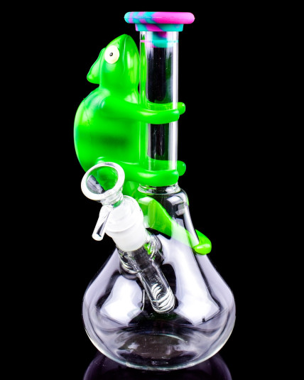 Lonely Chameleon Beaker Bong