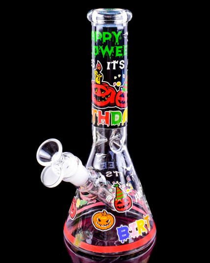 HDay Halloween Glow In The Dark Beaker Bong