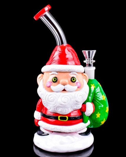 Giant Santa Merry Christmas Glow In The Dark Bong