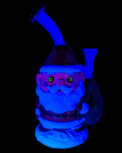 Giant Santa Merry Christmas Glow In The Dark Bong