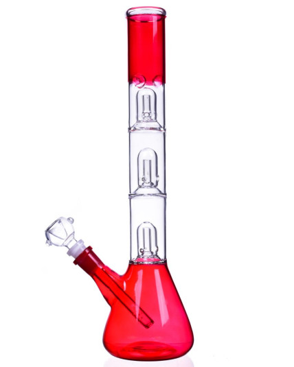 Triad Elixir- 14" Triple Dome Shaped Percolator Bong 
