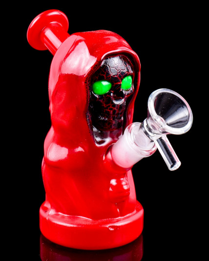 The Nightshade - Grim Reaper Skull Bong - Red