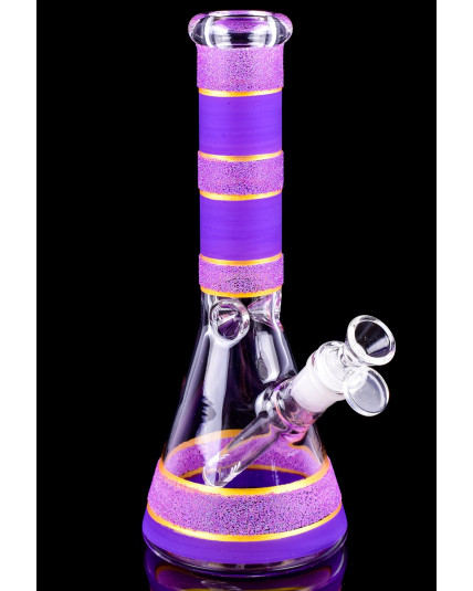 Cotton Candy - 10" Dual Frosted Color Beaker Bong - Pink Purple