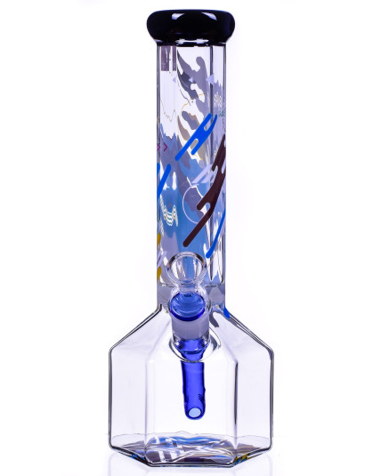 Famous Brandz Design "Octagon" - 12" Hexagon Base Bong