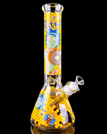 14" Rick & Morty Beaker Bong  - Yellow