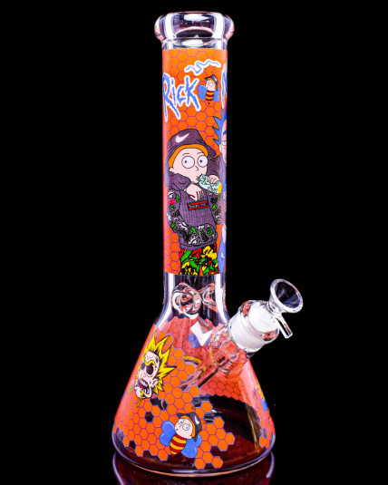 14" Rick & Morty Beaker Bong  - Orange