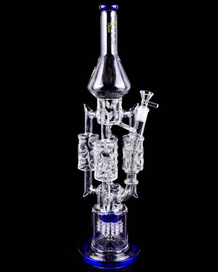 The Rarest - Clover Glass - 20" Triple Chamber Bong w/ Cyclone Perc