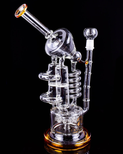 Tsunami Glass -  Honeycomb Perc Microscope Recycler Bong