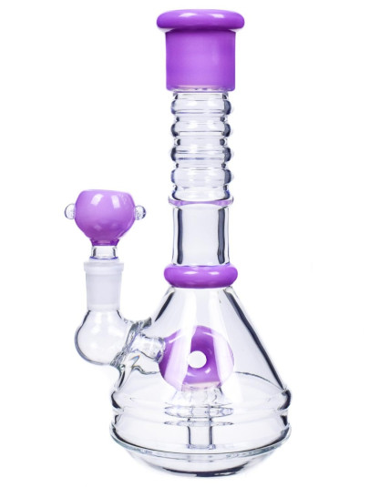 8" Donut to Sprinkler Perc Girly Bong - Purple
